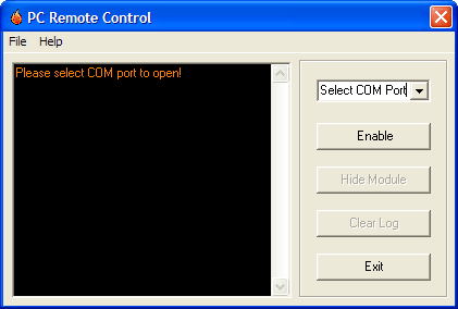 VB program of Control your PC with TV Remote
