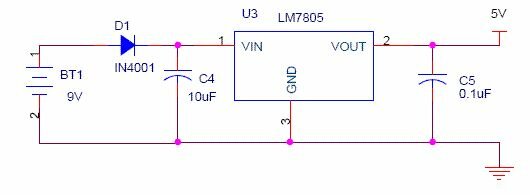 Power supply of Real Time Clock using CAT89C4051 