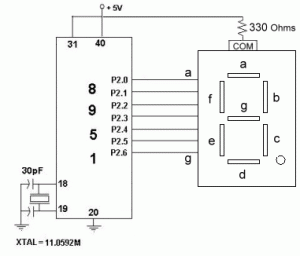 7 segment circuit comon anode