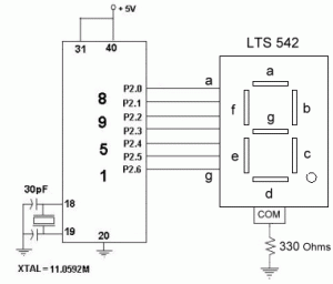 7 segment circuit comon cathode