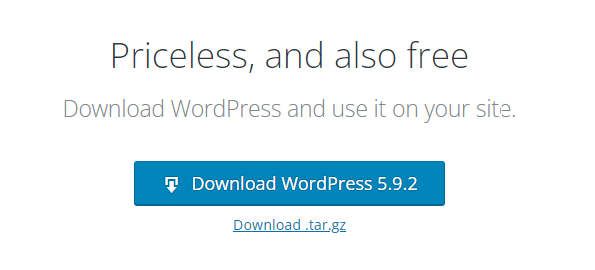 Download WordPress to localhost