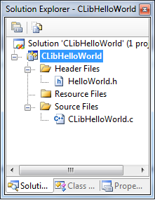 Solution Explorer after adding files
