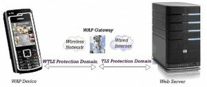 Figure 4. Security zones using standard security services (WTLS and TLS)