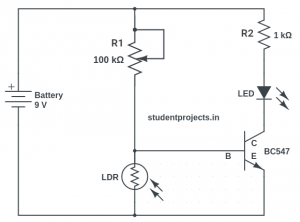 Automatic night light using LDR | Student Projects